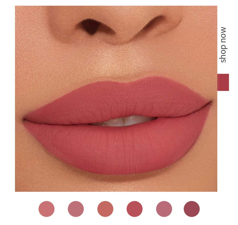 6 Colors Matte Liquid Lipstick Makeup Set, Matte Velvety Long-Lasting Wear Non-Stick Cup Not Fade Waterproof Lip Gloss (B) Topcent
