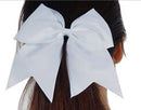 Kenz Laurenz Cheer Bows Black Cheerleading Softball - Gifts for Girls and Women Team Bow with Ponytail Holder Complete Your Cheerleader Outfit Uniform Strong Hair Ties Bands Elastics (1) Kenz Laurenz