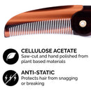 ZEUS Folding Mustache Comb, Handmade Saw-Cut Best Moustache Pocket Comb - (Traditional) - K11 ZEUS