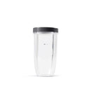 NutriBullet 24 Ounce Tall Cup with Standard Lip Ring, Clear/Gray & 32 Ounce Colossal Cup with Standard Lip Ring, 32 Oz, Clear/Gray NutriBullet
