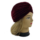 5 Velvet Women Stretchy Turban Chemo Cap Bennie Head Wrap Headwear (5 Velvet) XERU