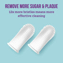 360º Bristle Silicone Baby Finger Toothbrush, 100% BPA Free for Toddlers and Infants 3 Months and Up, Full Surround Design for Teeth and Gum Cleaning; 2 Sets of Finger Brushes – Clear Itsy Bitsy People