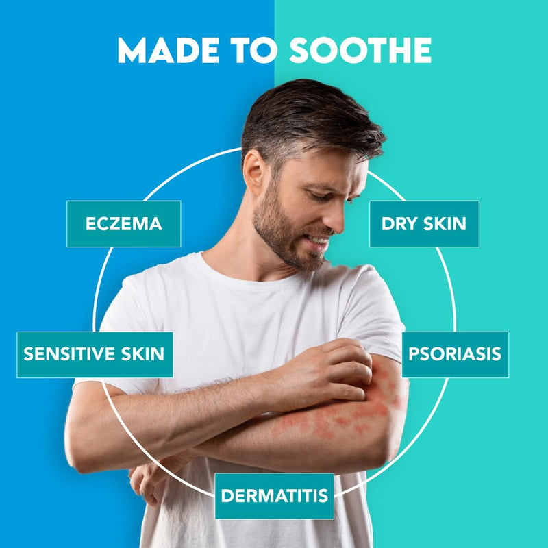 Anti Itch Body Wash, Eczema Bodywash for adults, Psoriasis Body Wash, Moisturising Cleanser for Dry Itchy Skin Relief, Derm-Formulated with Menthol & Shea Butter, Sulfate & Fragrance Free, 28.4 fl oz Infinity Warehouse