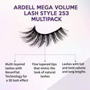 Ardell False Eyelashes Mega Volume 253, 2 packs (4 pairs per pack) Ardell