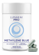 Lunakai PRO USA Made Methylene Blue Capsules Pharmaceutical Grade with Vitamin C, B6, B12 – 3rd-Party Tested Daily Brain & Focus Support Supplement for Humans, 60ct Infinity Warehouse