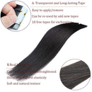 100% Remy Tape In Hair Extensions Real Human Hair Natural Seamless Skin Weft Invisible Hair Extensions Double Side Tape Hightlight Balayage Long Silk Straight For Women (24'',50g/20pcs,