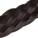 Braided Hair band Plaited Headband Elastic Stretch Wide Plaited Braids Braided Headband Synthetic Hairpiece Chunky Braided Headband Trendy Girls Women (Medium-five strands braided, dark brown) S-noilite Store