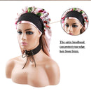 Sent Hair Extra Long Satin Bonnet Sleep Cap for Women Double Layer Silky Hair Bonnet for Braids,Curly,Long Hair- Soft Elastic Band,Pink Floral sent hair