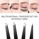 Eyebrow Kit, HOCOSY 8 in 1 Tweezers for Eyebrows, Professional Brow Grooming,Shaper,Trimming Set include Eyebrow Razor,Brush,Scissors,Brown Pencil,with Travel Case HOCOSY