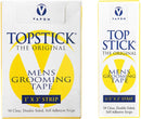 Topstick Men's Clear Double Sided Grooming Tape Bundle - (1 Box of 50 Strips) 1" x 3" & (1 Box of 50 Strips) 1/2" x 3" Vapon