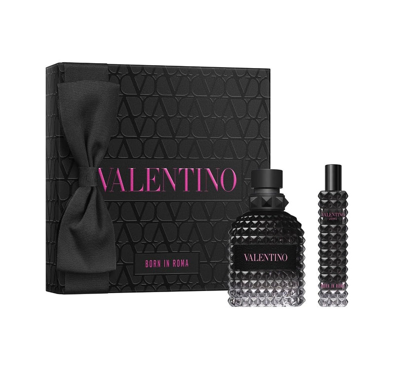 Valentino Born in Roma Uomo EDT Gift Set (Eau de Toilette Spray 1.7 fl. oz + Travel Spray 0.5 fl. oz) Infinity Warehouse