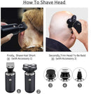 Tiklean Electric Razor for Men, Head Shaver for Bald Men, Wet & Dry Rotary Shavers, Cordless, Waterproof, USB Charging, Rechargeable TIKLEAN