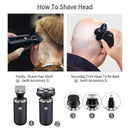 Tiklean Electric Razor for Men, Head Shaver for Bald Men, Wet & Dry Rotary Shavers, Cordless, Waterproof, USB Charging, Rechargeable TIKLEAN