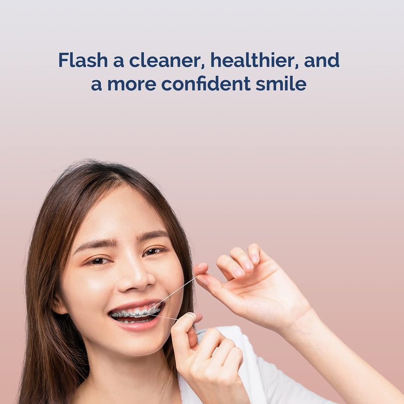 Proxysoft Dental Floss for Bridges and Implants 6 Packs - Floss Threaders for Bridges, Dental Implants, Braces with Extra-Thick Proxy Brush for Optimal Oral Hygiene -Teeth Bridge and Implant Cleaners Proxysoft