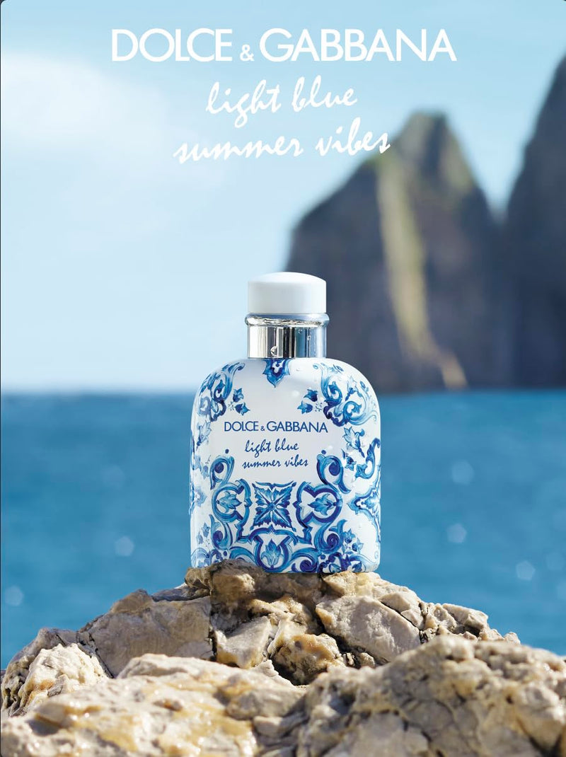 Dolce & Gabbana Light Blue Summer Vibes Pour Homme, Eau De Toilette Spray, For Men Infinity Warehouse