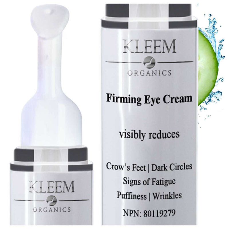 Anti Aging Eye Cream for Dark Circles and Puffiness that Reduces Eye Bags, Crow's Feet, Fine Lines, and Sagginess in JUST 6 WEEKS. The Most Effective Under Eye Cream for Wrinkles (0.51 fl.oz) Kleem Organics