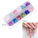 12 Color/set 3D Butterfly Nail Glitter Sequins, Kalolary Laser Butterfly Nail Sequin Acrylic Paillettes, Holographic Nail Sparkle Glitter for Nail Art Decoration Kalolary