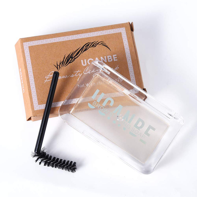 UCANBE 2PCS Eyebrow Soap Kit, Brow Styling Soap for 3D Natural Eye Brow Makeup, Long Lasting Waterproof Smudge Proof Eyebrow Cosmetics UCANBE