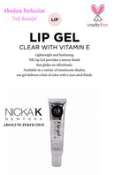 VARIETY SET OF 5 NK Hydrating Lip Gel - Vitamin E (Clear, Rosehip Oil, Bubble Gum, Cherry, Strawberry) NICKA K NEW YORK