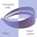 2 Inch Wide Leather Like Headband Solid Hair band for Women and Girls - Light Purple Motique Accessories Store