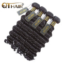 QTHAIR 12A Grade Brazilian Loose Deep Wave Human Hair Bundles20 22 24 26inch Natural Black Color Brazilian Virgin Human Hair Extensions QTHAIR Store