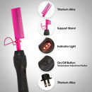 Electric Hot Comb for Wigs,Hot Comb Electric, Straightening Comb,Pink Hot Comb, Plug in Hot Comb,Hot Comb Hair Straightener for Black Hair,Hot Hair Comb for Hair LEEONS