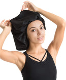 Satin Silk Bonnet Sleep Cap - Black Soft Extra Large Wide Band S Women Night Hat For Long Curly Natural Hair Cap Salon Silk Scarf Chemo Patient Slouch Slouchy, Christmas Santa Day Gifts For Women Enjoy Holiday 1981
