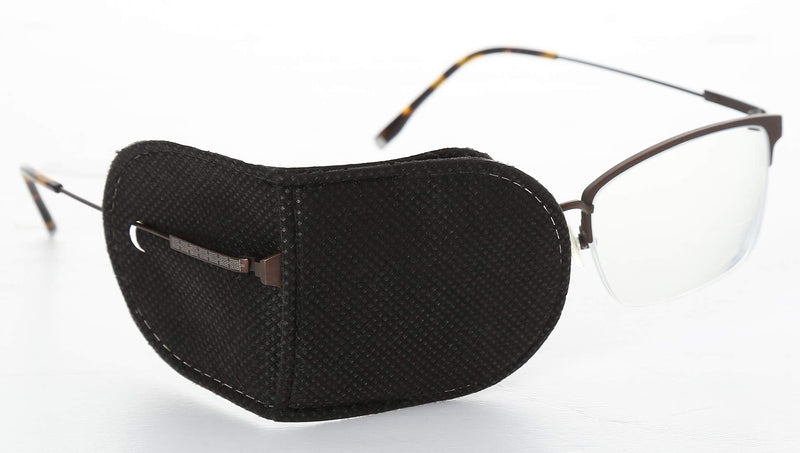 Eye Patches for Adults Kids - VEEJION 12 Piece Eye Patch for Glasses Treat Lazy Eye Amblyopia Strabismus for Left or Right Eyes (Black) VEEJION