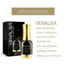 VENALISA Gel Nail Polish, 12ml Gold Glitter Color Soak Off UV LED Nail Gel Polish Nail Art Starter Manicure Salon DIY at Home, 0.43 OZ V VENALISA