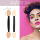 Eyeshadow Applicators,MORGLES Eyeshadow Brush Sponge Applicator 50pcs Disposable Eyeshadow Brush Eyeshadow Sponge Brush Eye Makeup Applicators(Black) MORGLES