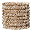 L. Erickson Grab & Go Ponytail Holders, Espresso, Set of Eight - Exceptionally Secure with Gentle Hold L. Erickson