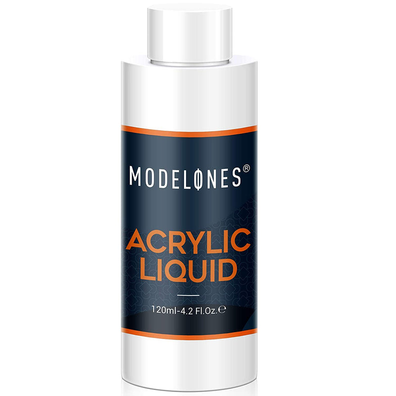 Modelones EMA Acrylic Liquid Monomer 120ml/4oz, Acrylic Nail Liquid for Professional Acrylic Powder Nail Extension Nail Art System MMA-FREE, Low-Odor, Non-Yellowing, Quick Dry, Christmas Gift modelones