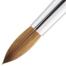 PANA Professional Salon Quality 100% Pure Kolinsky Hair Bristles Acrylic Nail Brush with Clear Acrylic Handle (Size
