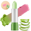 2 Pcs Aloe Vera Color Changing Lipstick,Long Lasting Lip Care Nutritious Plumper Lip Balm Moisturizer Magic Temperature Color Change Lip Gloss Matte Makeup BINGBRUSH