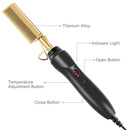 Hot Comb Hair Straightener, Electric Heating Comb, Portable Travel Anti-Scald Beard Straightener Press Comb, Ceramic Comb Security Portable Curling Iron Heated Brush REDESS