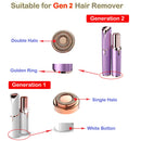 Facial Hair Remover Replacement Heads Generation 2, Perfect for Finishing Touch Flawless Hair Remover As Seen On TV, 18K Gold-Plated Rose Gold, 6 Count ceooe