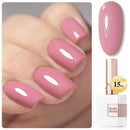 Double Rhythm 0.5 Oz Gel Nail Polish Neutral Natural Same Color Same Bottle Translucent Light Milky Pastel 15ML Manicure French Design Art DIY at Home (Pearl Green-B1146) Infinity Warehouse