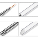 Tinsow 3pcs Professional Nail Art Brush Set Liner Pens Striping Brushes for Short Strokes, Details, Blending, Elongated Lines etc Tinsow