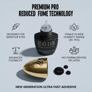 STACY LASH Premium Pro Eyelash Extension Glue 5ml 0.17 fl. oz./ Upgraded Low Fume Formula / 0.3 Sec Drying Time / 7 Week Retention/Extra Strong Black Lash Adhesive/Lash Tech Supplies Infinity Warehouse
