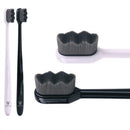Extra Soft Toothbrush for Sensitive Gums and Teeth. Micro Nano Toothbrushes with 20,000 Ultra Soft Bamboo Charcoal Bristles. Excellent Cleaning Effect (2 Pack) (Black Wave Bristle) Wimolek