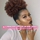 Afro Puff Drawstring Ponytail Extension for Black Women, Premium Deep Brown