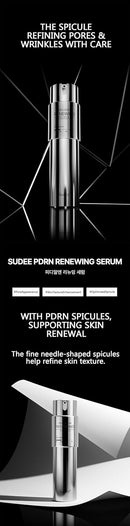 Sudee PDRN Renewing Face Serum 100 – Spicule Microneedling Serum, Salmon PDRN 15,000ppm Skin Restoration & Recovery Moisturizing Firming Fine Lines Korean Skincare 30ml | 1.01 fl.oz. Infinity Warehouse