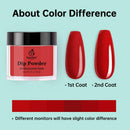 Beetles 6 Colors Dip Powder Nail Kit Starter, Candy Cane Dipping Powder Set Glitter Red Sparkle Colors Snow White Silver Nail Powder Valentine's Day Gifts kit with Base Top Coat Activator Brush Saver beetles Gel Polish