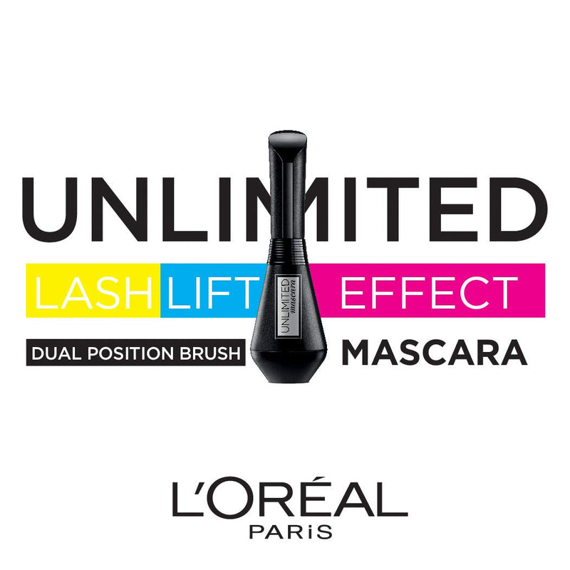L'Oreal Paris Makeup Unlimited Lash Lifting and Lengthening Washable Mascara, Black Brown L'Oreal Paris