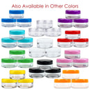 (Quantity: 25 Pieces) Beauticom 5G/5ML Round Clear Jars with YELLOW Lids for Lotion, Creams, Toners, Lip Balms, Makeup Samples Beauticom