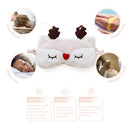 Cute Sleep Mask - Soft and Comfortable Animal Plush Blindfold Eye Cover for Kids Girls Women, Great Eyeshade for Travel, Shift Work, Meditation, Washable(White Deer) H HOMEWINS