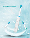 Initio Electric Toothbrush with Smart Timer, 5 Modes, 3 Dupont Bristles, 40,000 VPM Motor, Whitening Power Rechargeable Toothbrush for Adults and Kids (White) Initio