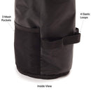 Jadyn B Cinch Top Compact Travel Makeup Bag and Cosmetic Organizer for Women (Deco Frond) Jadyn