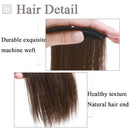 Clip In Mini Human Hair Extensions One Piece Short Straight Invisible Seamless Hairpin Hair For Thinning Hair Adding Hair Volume Natural Cushion High Hair For Men Women(10'',