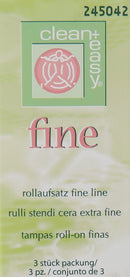 Clean + Easy Fine Roller Head For Facial Hair Removal, Roll-On Waxing System, 3-Pack Clean + Easy